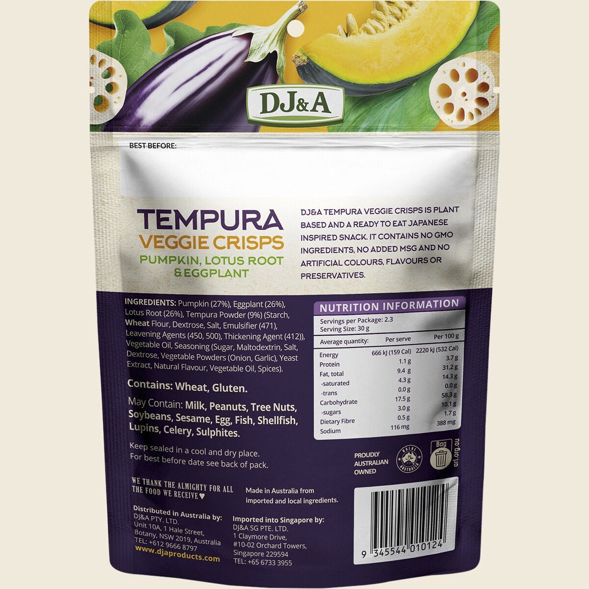 DJ&A Tempura Veggie Crisps 9x70g back