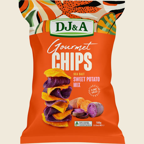 DJ&A Gourmet Chips Sweet Potato Mix Sea Salt 5x100g front