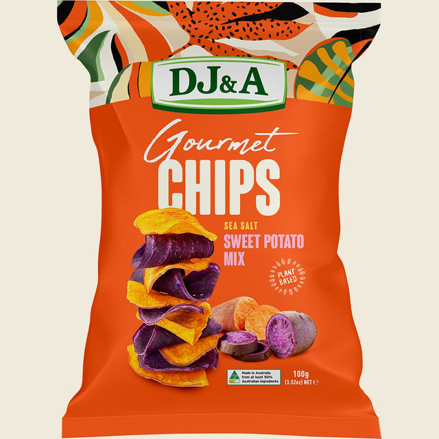 DJ&A Gourmet Chips Sweet Potato Mix Sea Salt 5x100g front