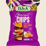 DJ&A Gourmet Chips Taro & Sweet Potato Seasoned Salt 5x100g front