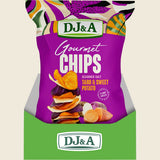 DJ&A Gourmet Chips Taro & Sweet Potato Seasoned Salt 5x100g display
