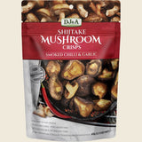 DJ&A Shiitake Mushroom Crisps Smoked Chilli & Garlic 9x65g front