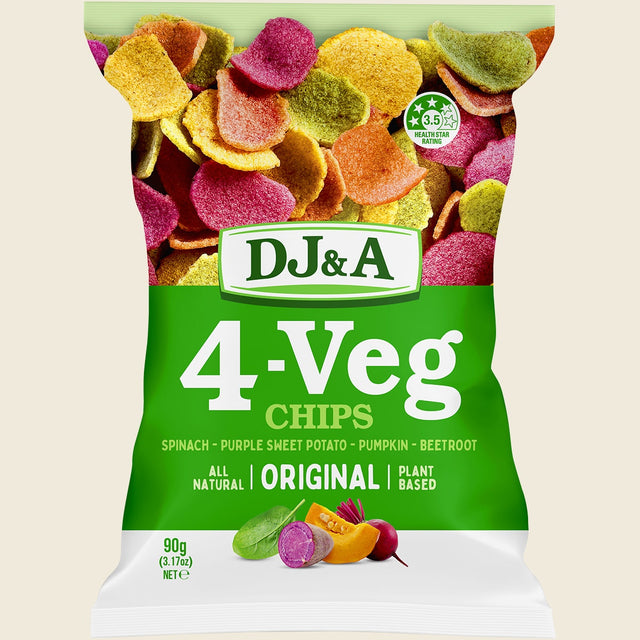 DJ&A 4-VEG Chips Texas BBQ 5x90g front