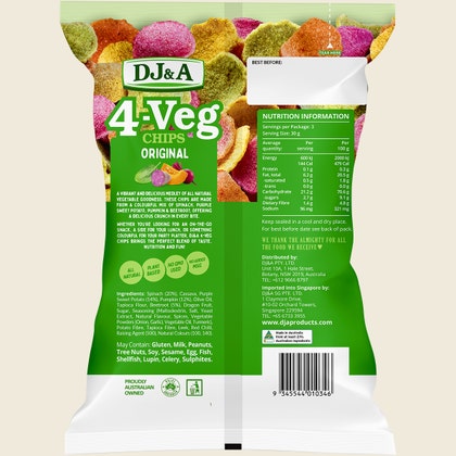 DJ&A 4-VEG Chips Texas BBQ 5x90g back