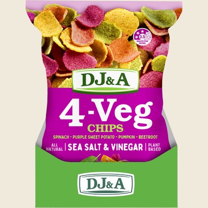 DJ&A 4-VEG Chips Salt & Vinegar 5x90g display