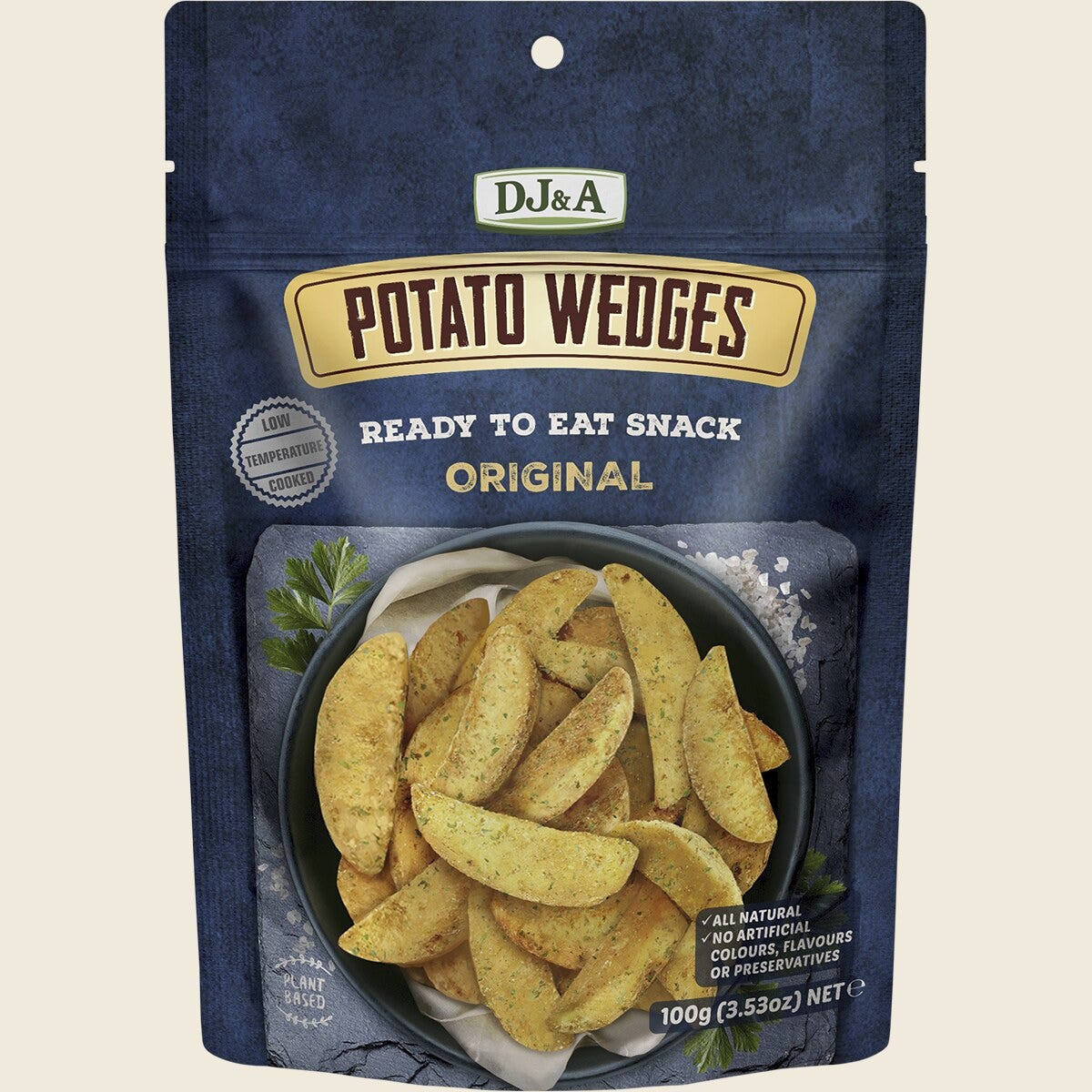 DJ&A Potato Wedges Original 9x100g front