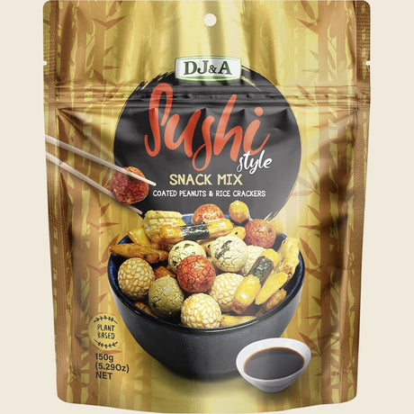 DJ&A Sushi Style Snack Mix 9x150g front