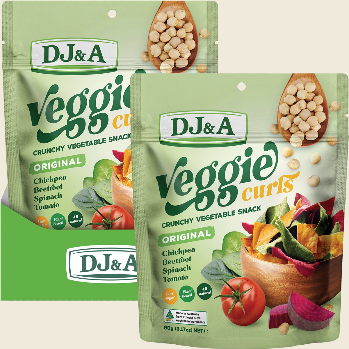 DJ&A Veggie Curls Original 9x90g combo