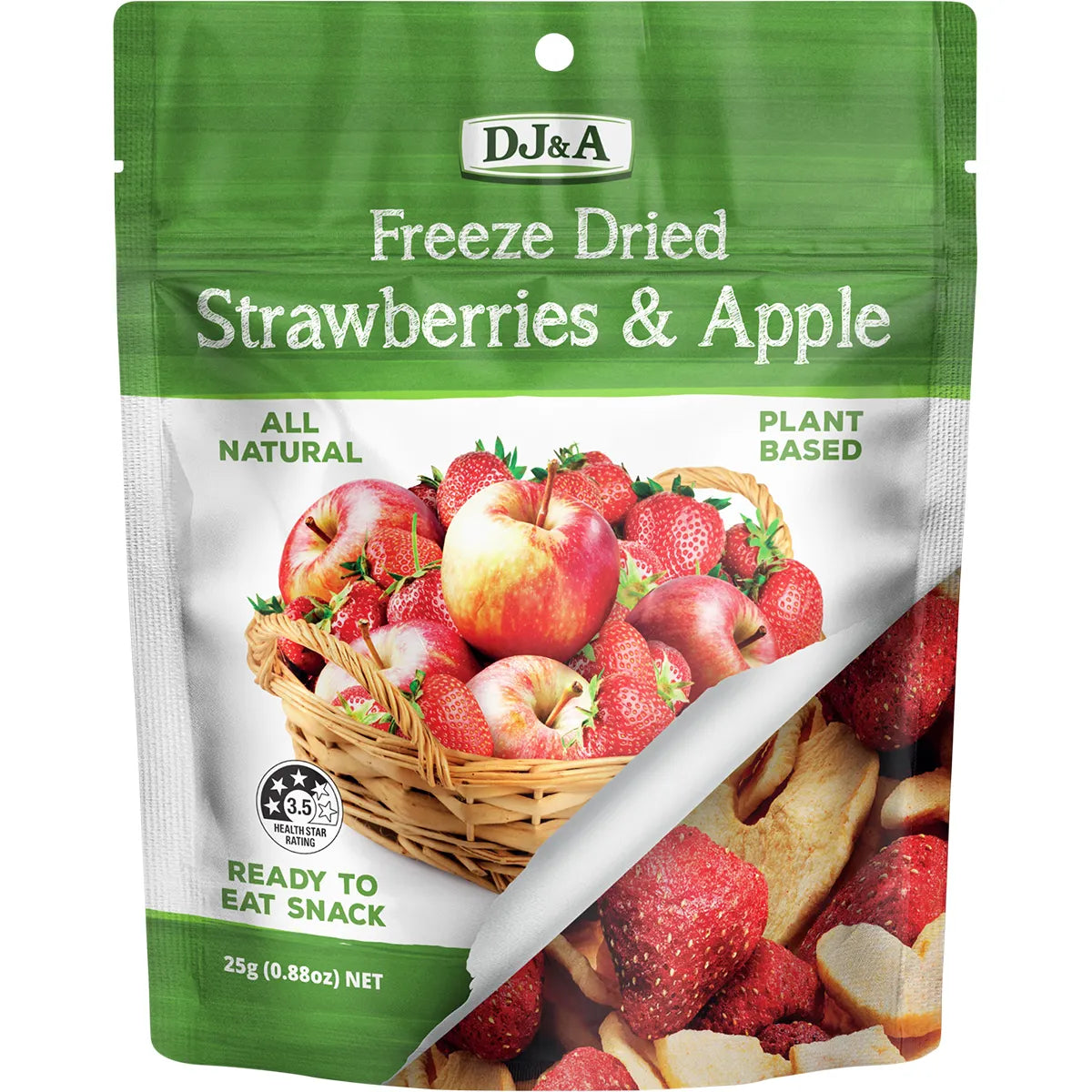 DJ&A  Freeze Dried Strawberries & Apple 10x25g