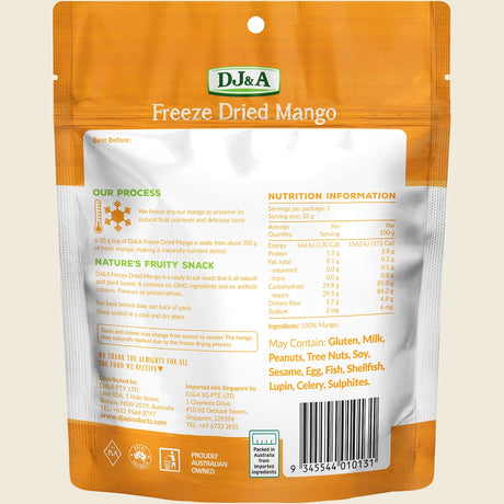 DJ&A Freeze Dried Mango 10x35g back
