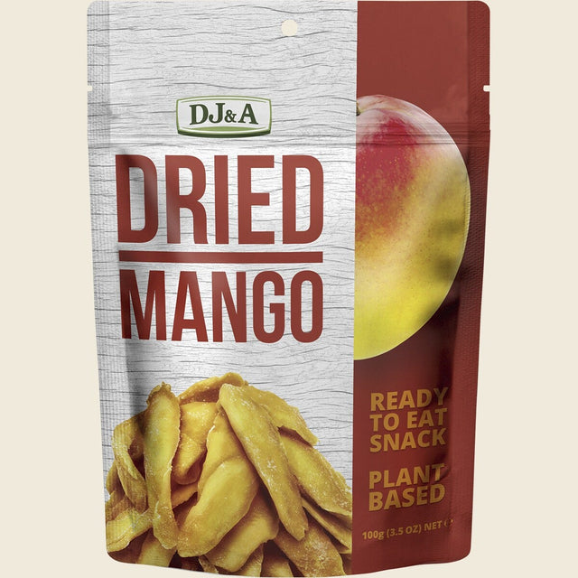 DJ&A Dried Mango 10x100g front