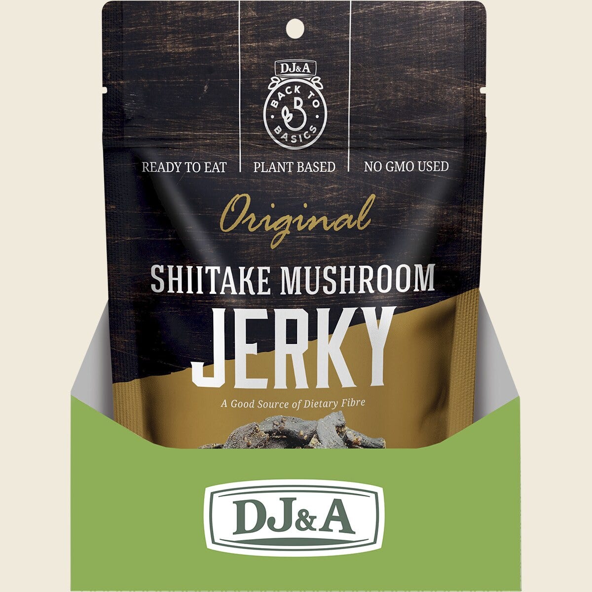 DJ&A Shiitake Mushroom Jerky Original 12x60g display