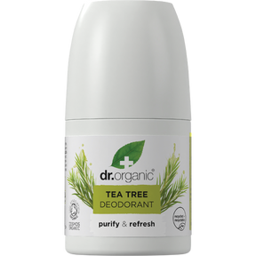 Dr Organic Roll-On Deodorant Tea Tree 50ml front