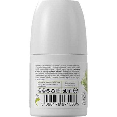 Dr Organic Roll-On Deodorant Tea Tree 50ml back