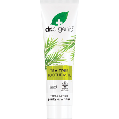 Dr Organic Toothpaste Tea Tree 100ml front