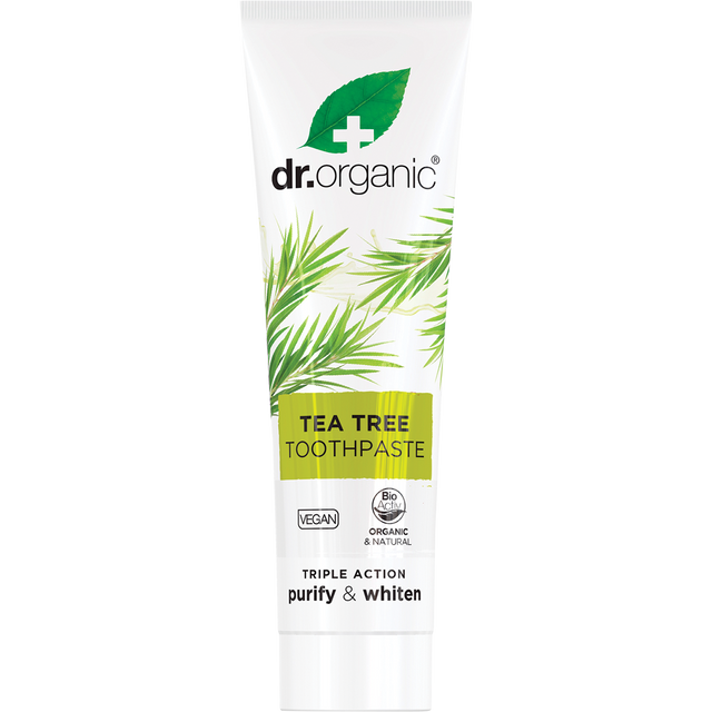 Dr Organic Toothpaste Tea Tree 100ml front