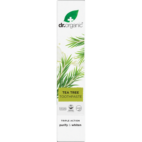Dr Organic Toothpaste Tea Tree 100ml carton