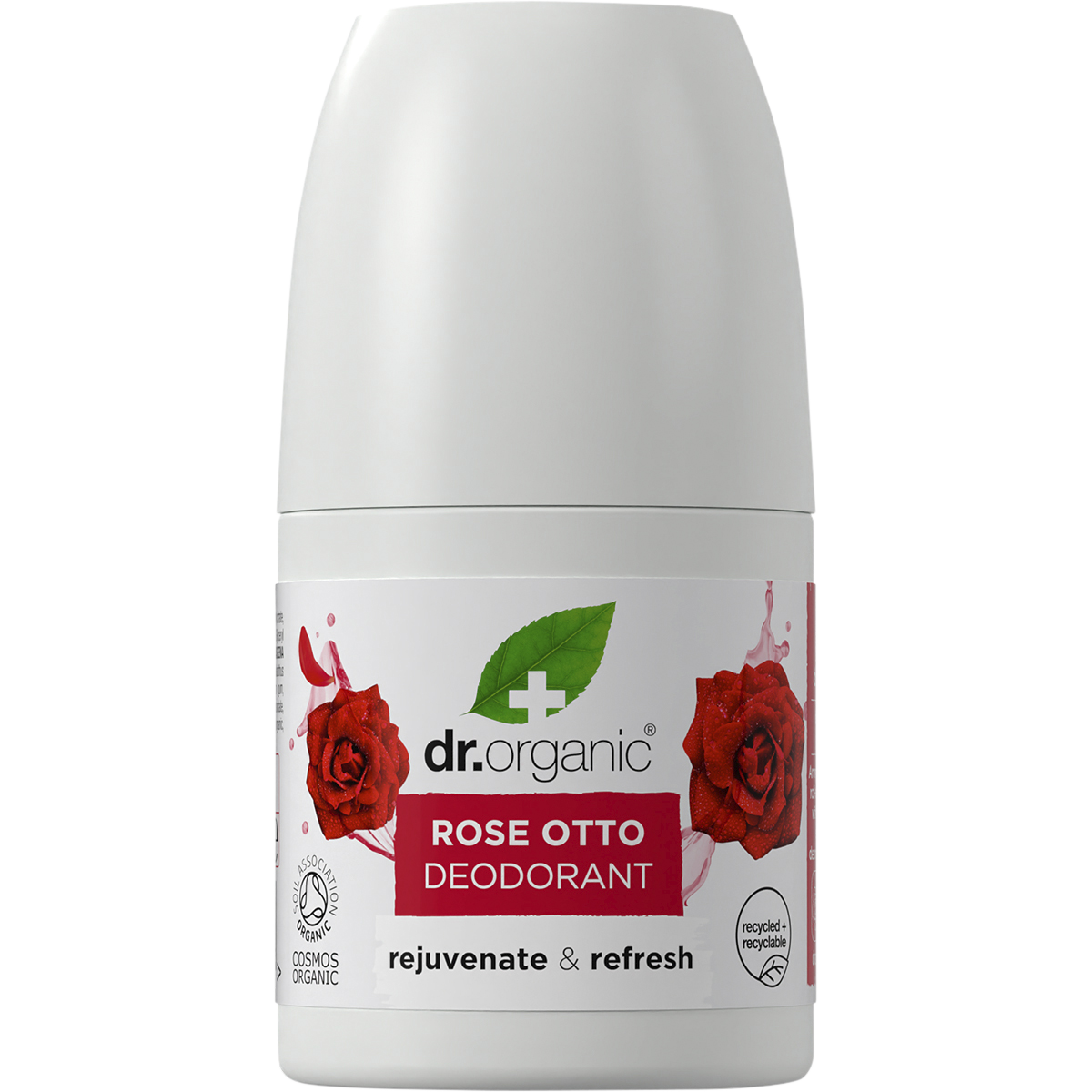 Dr Organic Roll-On Deodorant Rose Otto 50ml front