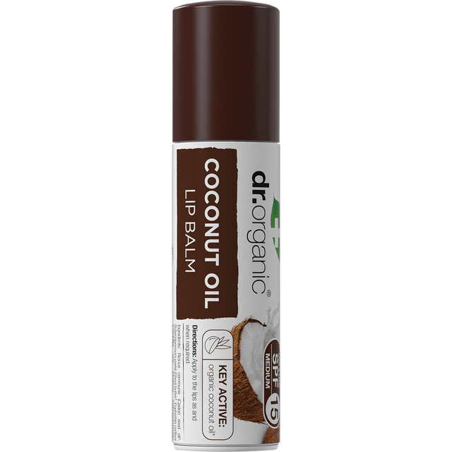 Dr Organic Lip Balm SPF 15 Coconut Oil 5.7ml front