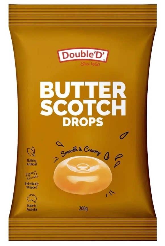 Double D Butter Scotch 200g Front