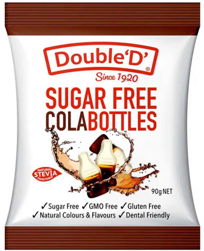 Double D Sugar Free Cola Bottles 90g Front