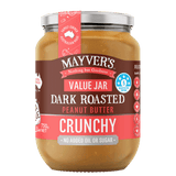 Mayver's Peanut Butter Dark Roast Crunchy 750g x6