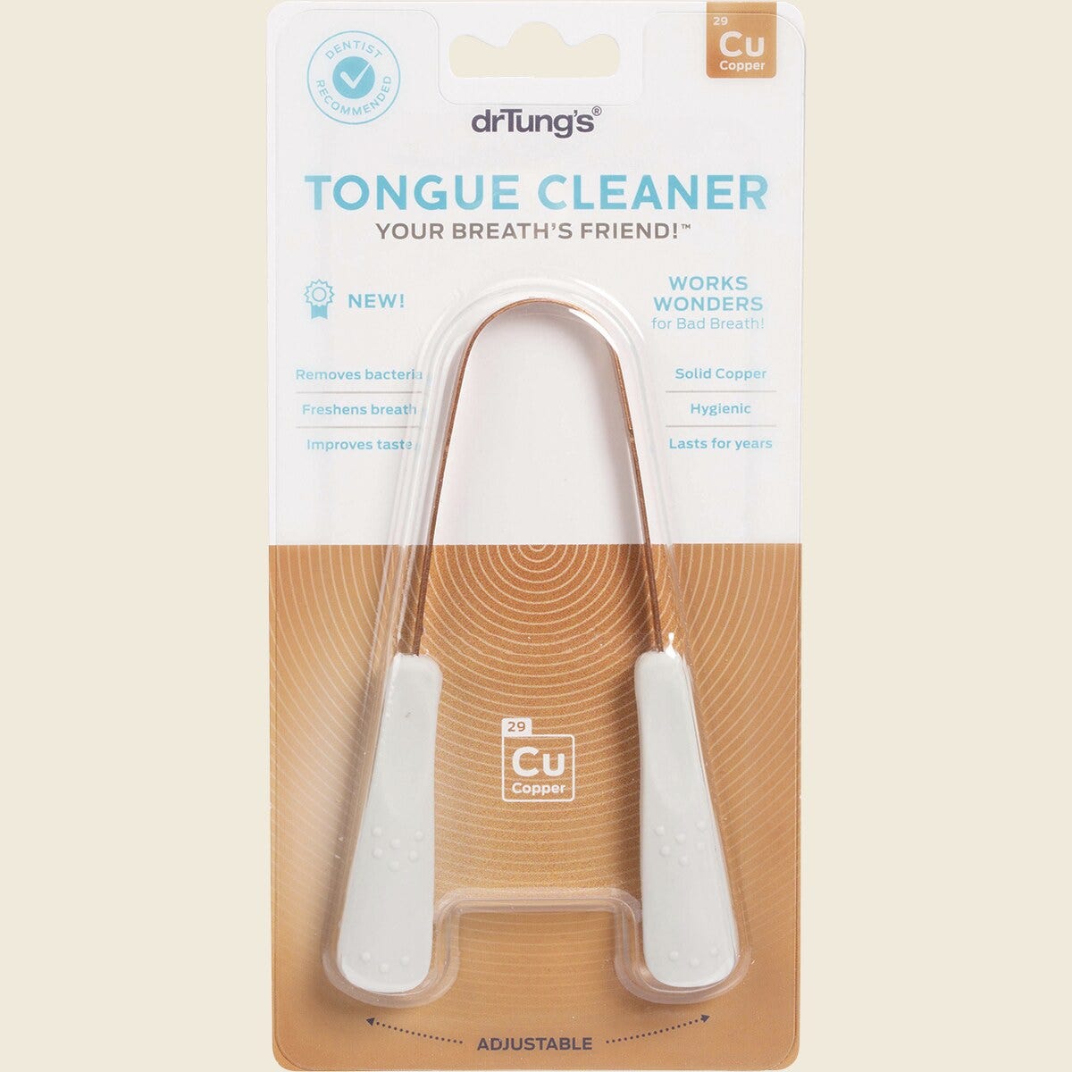 Dr Tung'S Tongue Cleaner Copper Front