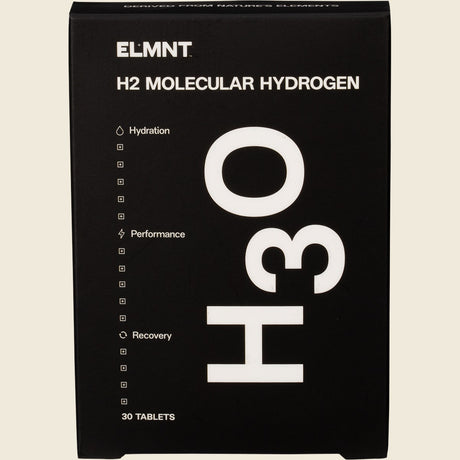 ELMNT H2 Molecular Hydrogen Water Tablets Natural 30 Tabs Front