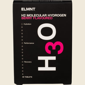 ELMNT H2 Molecular Hydrogen Water Tablets Berry 30 Tabs Front