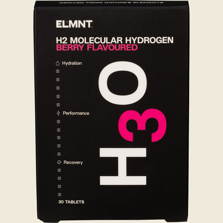 ELMNT H2 Molecular Hydrogen Water Tablets Berry 30 Tabs Front