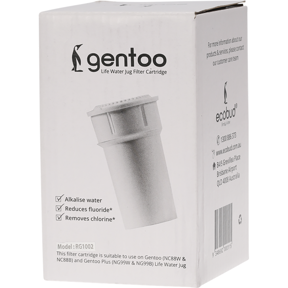 Ecobud Replacement Filter Cartridge Suits Eco Bud Gentoo Water Filter front view