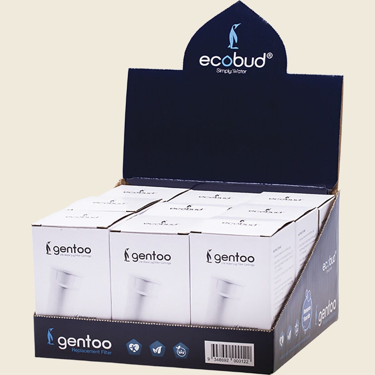 Ecobud Replacement Filter For Ecobud Gentoo Pack of 9 Display