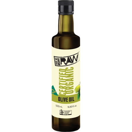 Every Bit Organic Certified Organic Raw Olive Oil 500ml front view