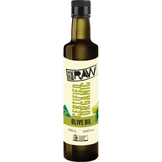 Every Bit Organic Certified Organic Raw Olive Oil 500ml front view