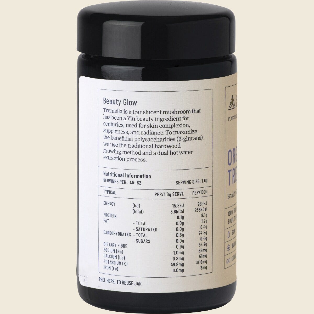 Evolution Botanicals Tremella Extract - Organic 10:1 Beauty & Complexion 100g