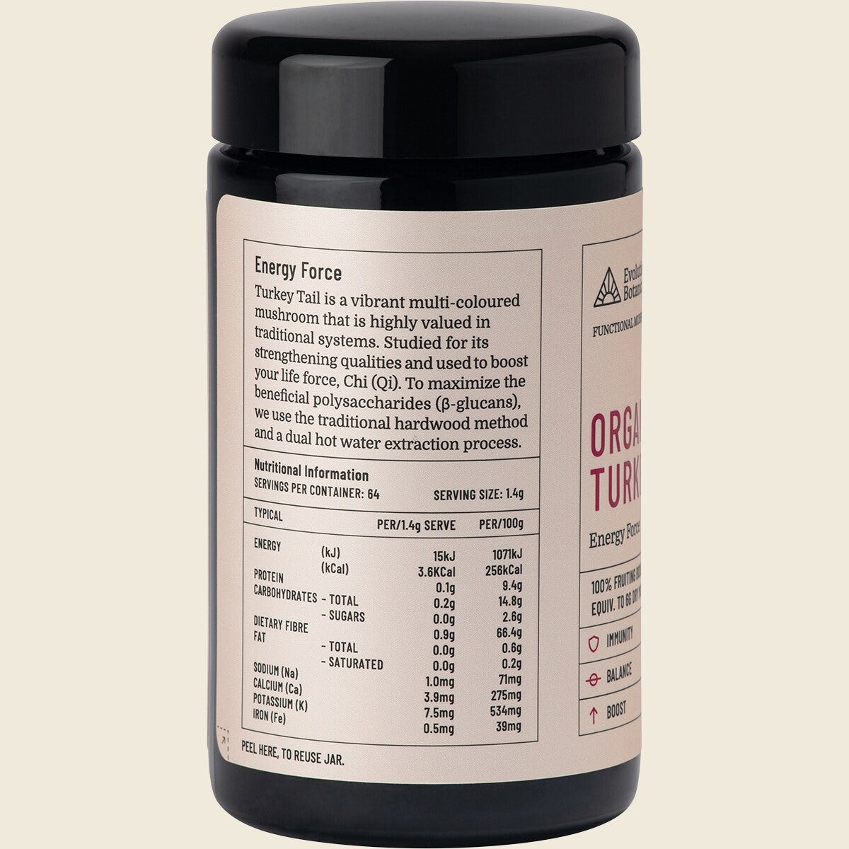 Evolution Botanicals Turkey Tail Extract - Organic 10:1 Immune Protection 90g