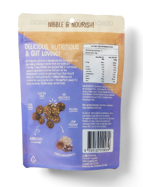 Fodbods Crunchy Nibbles Dark Chocolate 6 x 150g