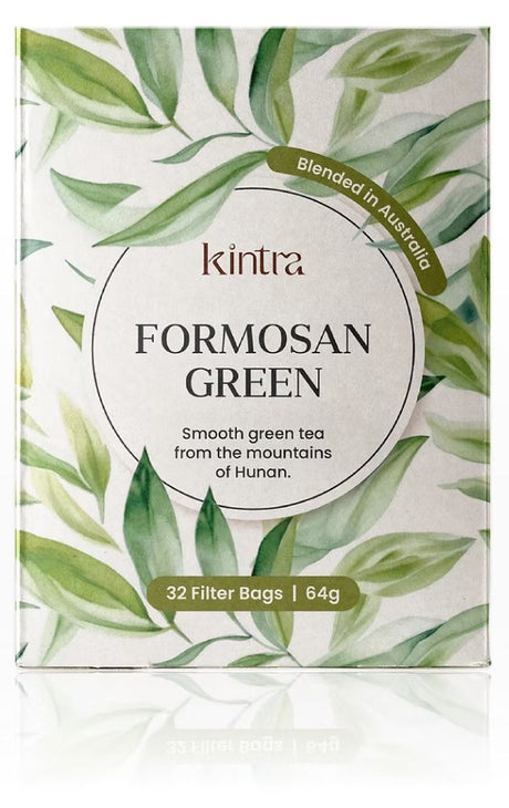 Kintra Foods Formosan Green Teabags 64g x 32 pack front