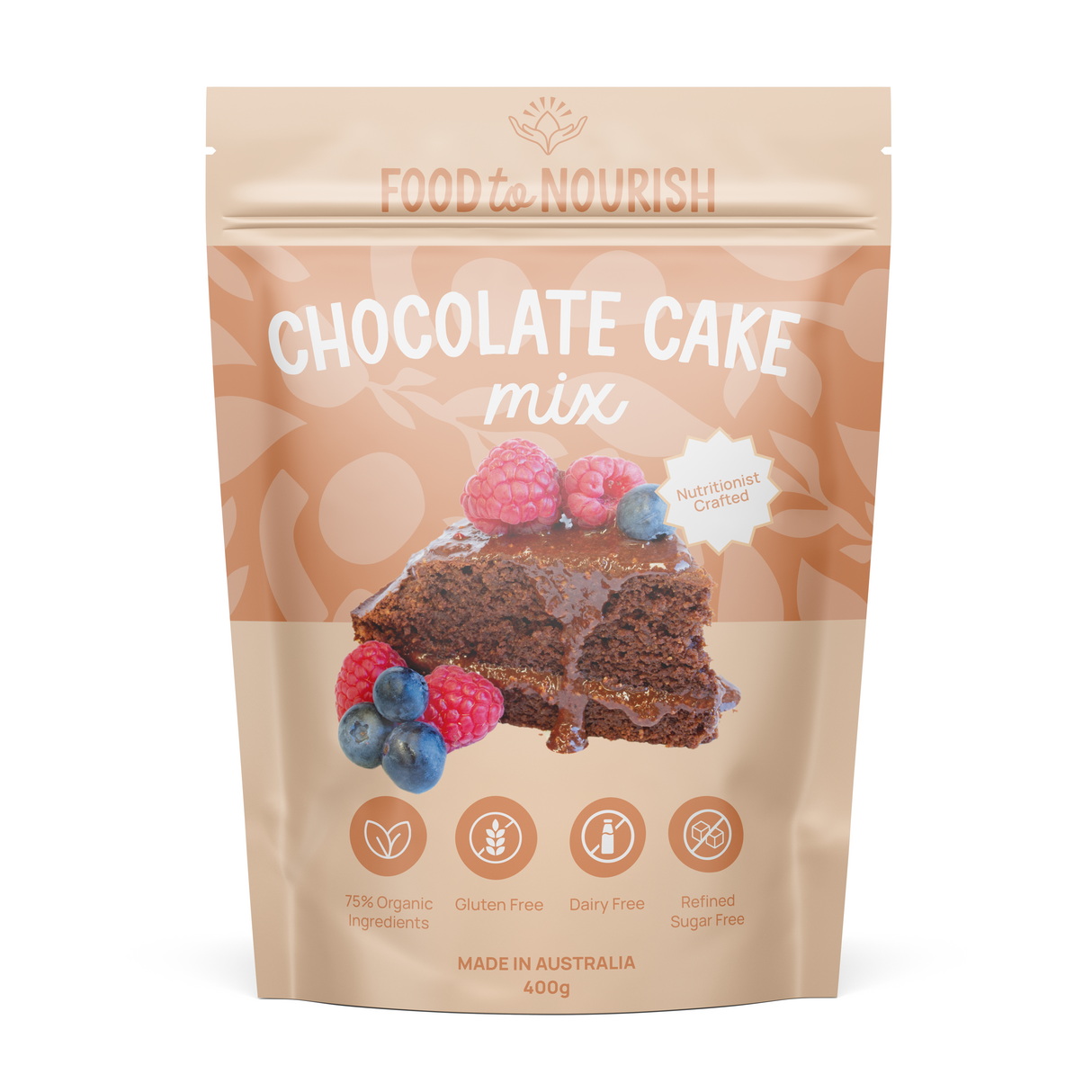 Food to Nourish Cake Mix Decadent Chocolate 400g