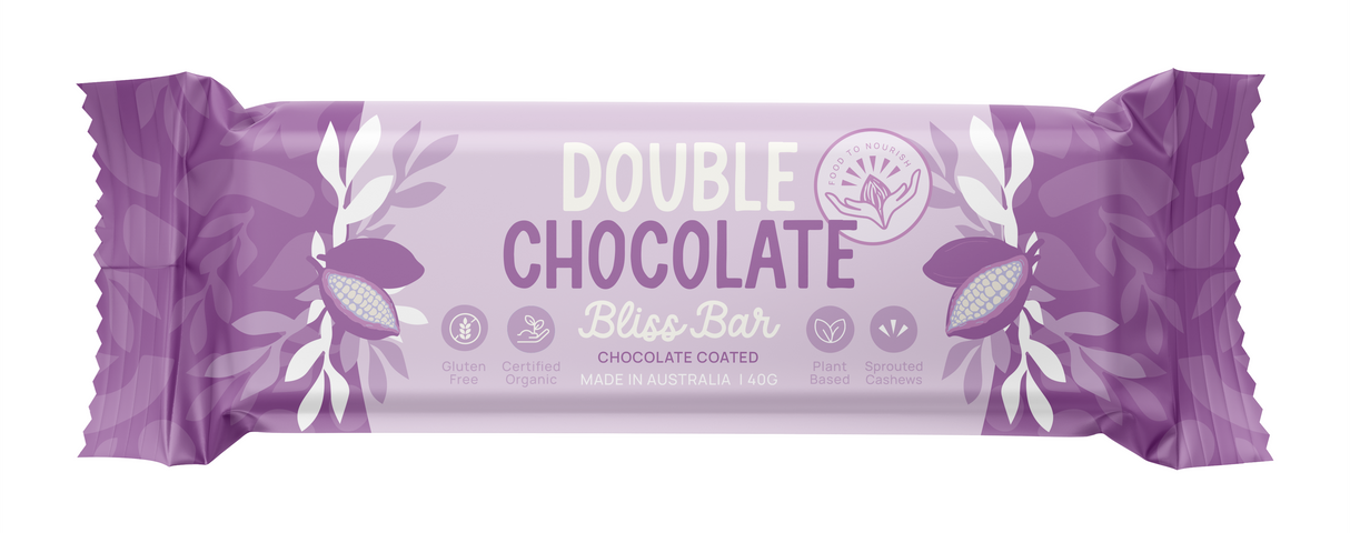Food To Nourish Bliss Bar Double Choc 40g - Carton of 12 units