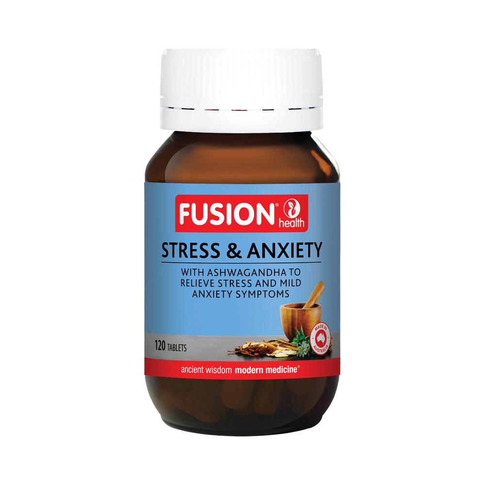 Fusion Health Stress & Anxiety 120 Tablets front