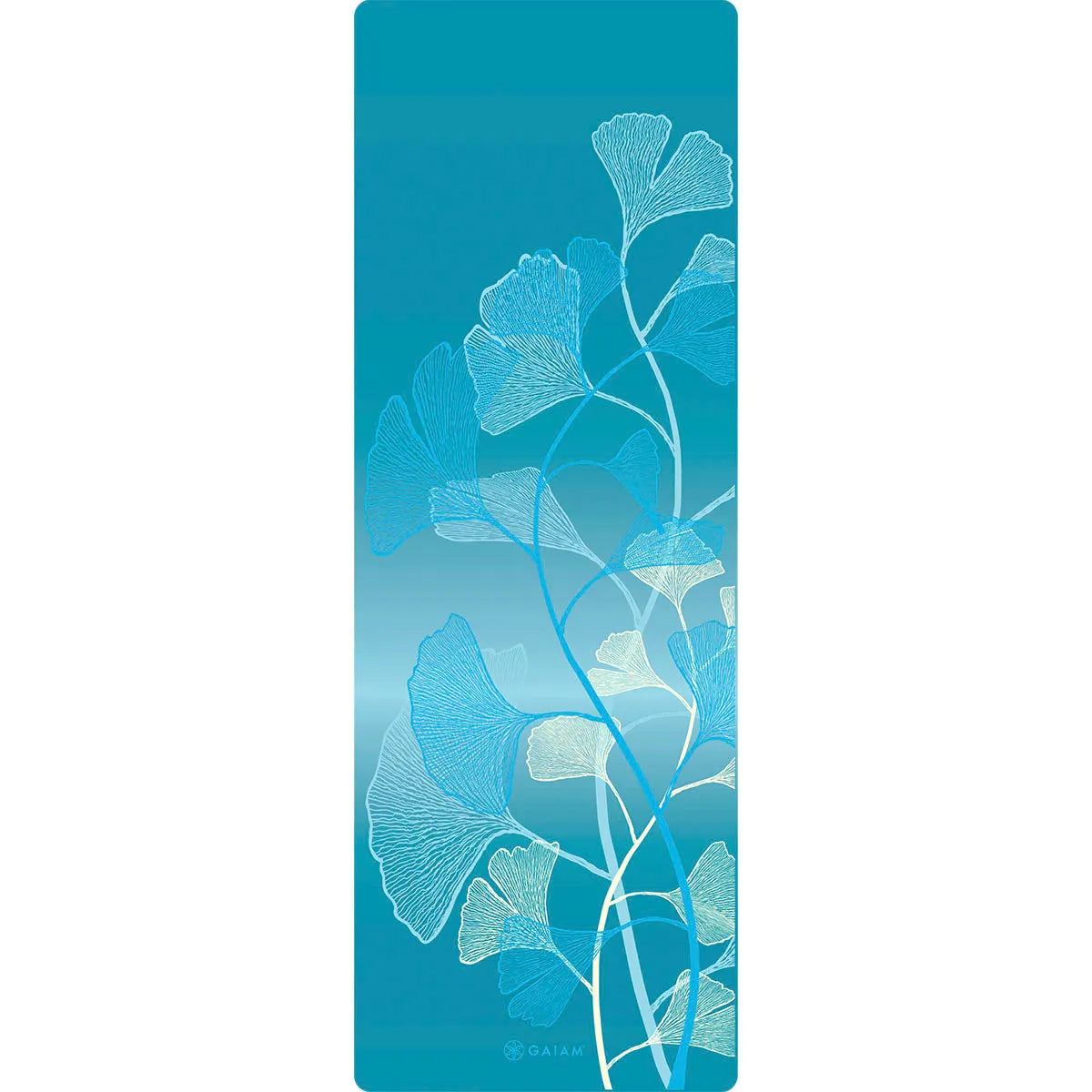 Gaiam Yoga Mat Classic Starter 3mm Light Blue Flower 61cm x 173cm