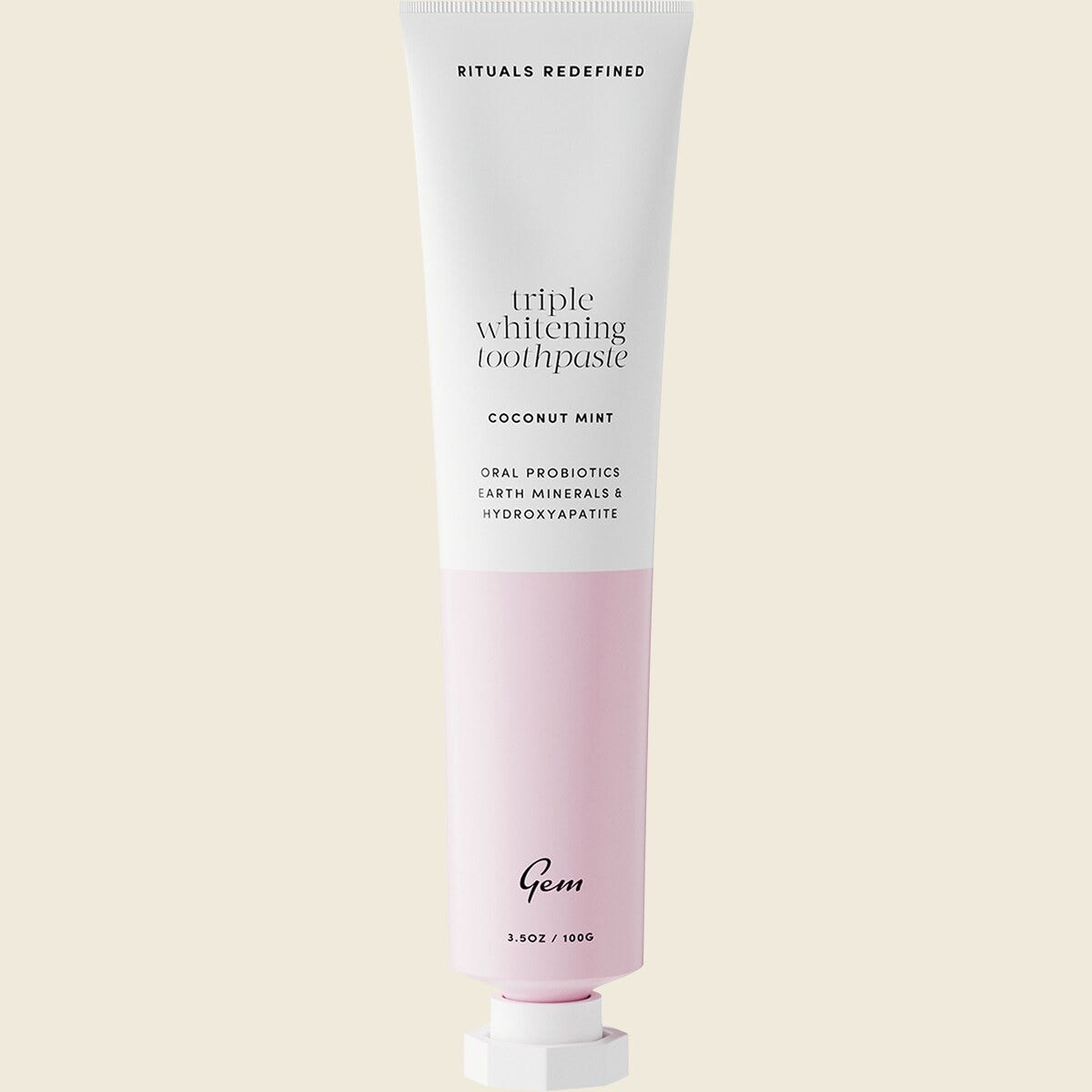 Gem Toothpaste Triple Whitening Coconut Mint 110g (Fluoride Free)