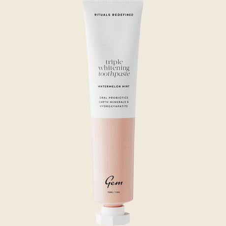 Gem Toothpaste Triple Whitening Watermelon Mint 110g (Fluoride Free)