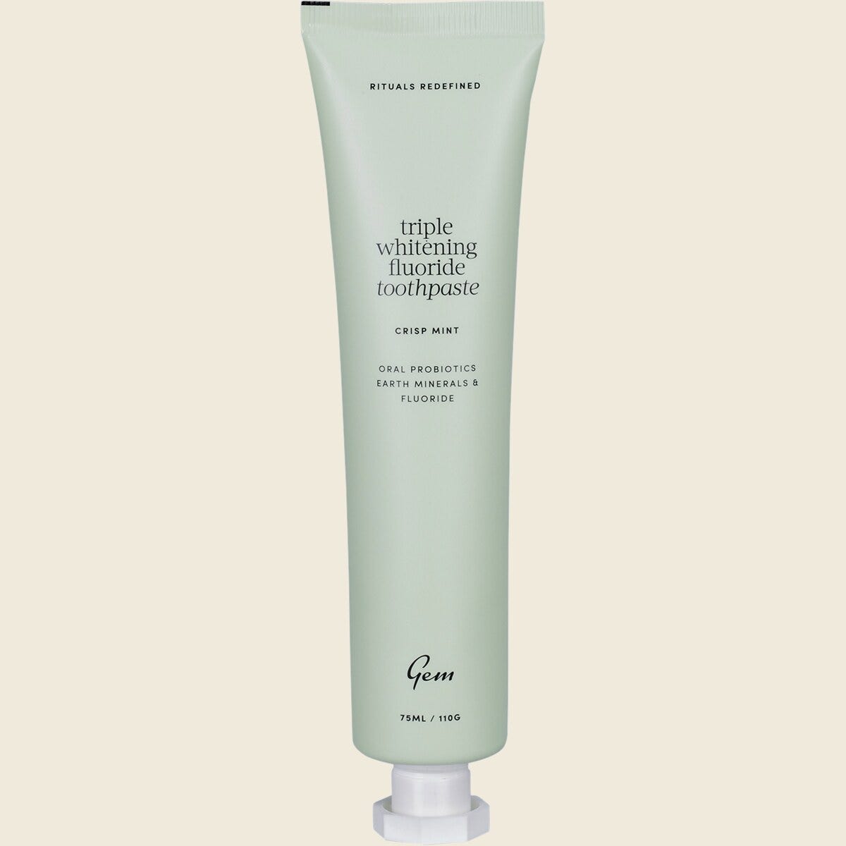 Gem Toothpaste Triple Whitening Fluoride Crisp Mint 110g