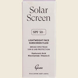 GEM Solar Screen SPF50+ Lightweight Face Sunscreen Fluid 30ml