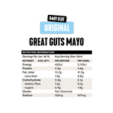 Gevity Rx Original Great Guts Mayo 375ml nutrition information panel
