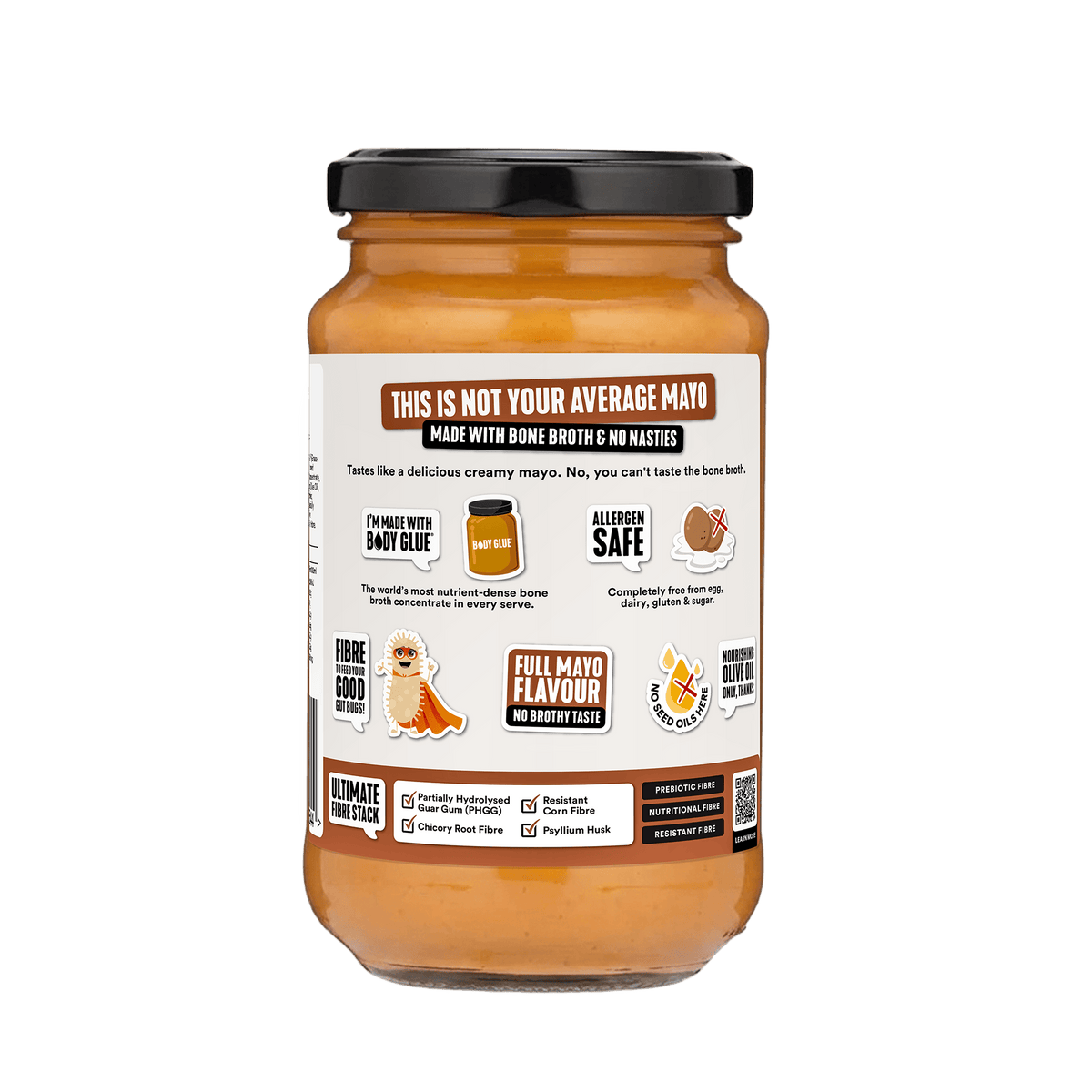 Gevity Rx Smokey BBQ Great Guts Mayo 375ml product information graphic
