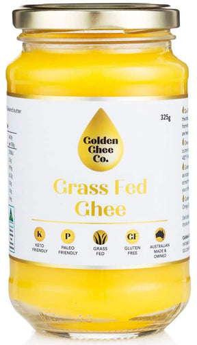 Golden Ghee Co Grass Fed Ghee Gluten Free 325g Front
