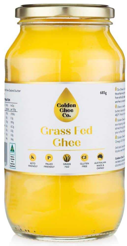 Golden Ghee Co Grass Fed Ghee Gluten Free 685g Front